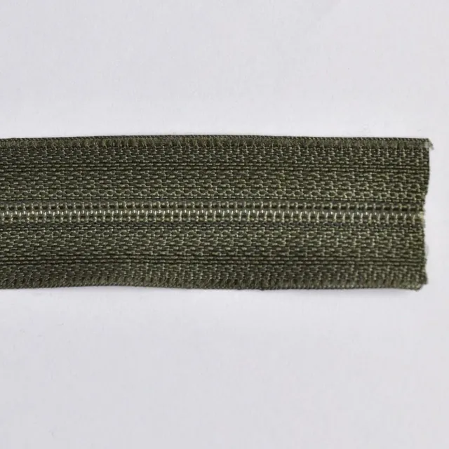 Leather House Nylon Rits Olijfgroen 4 mm per meter