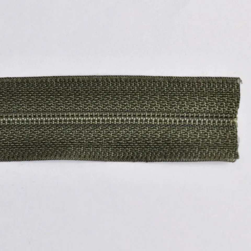 Leather House Nylon Rits Olijfgroen 4 mm per meter
