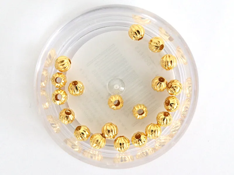 La Petite Epicerie Heishi Boule Dorée kralen goud 20 stuks 4x3 mm