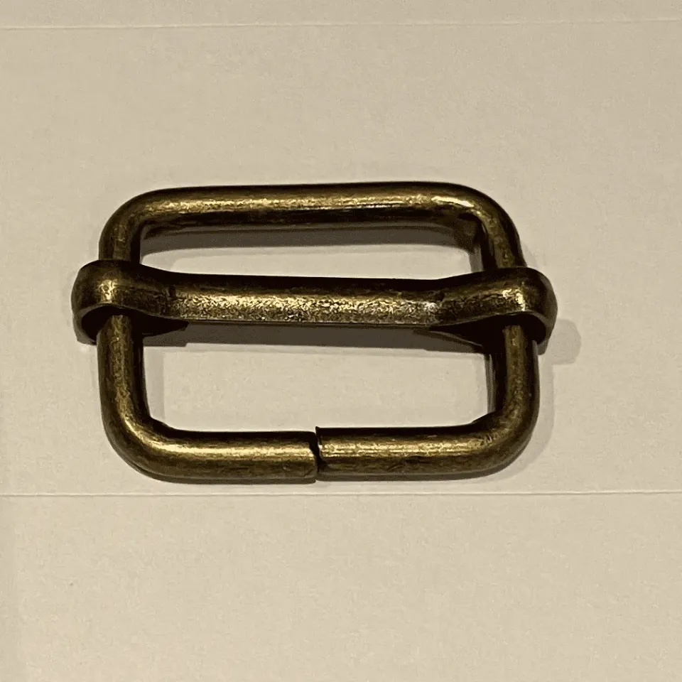 Leather House slider messing 20 mm bronsgoud