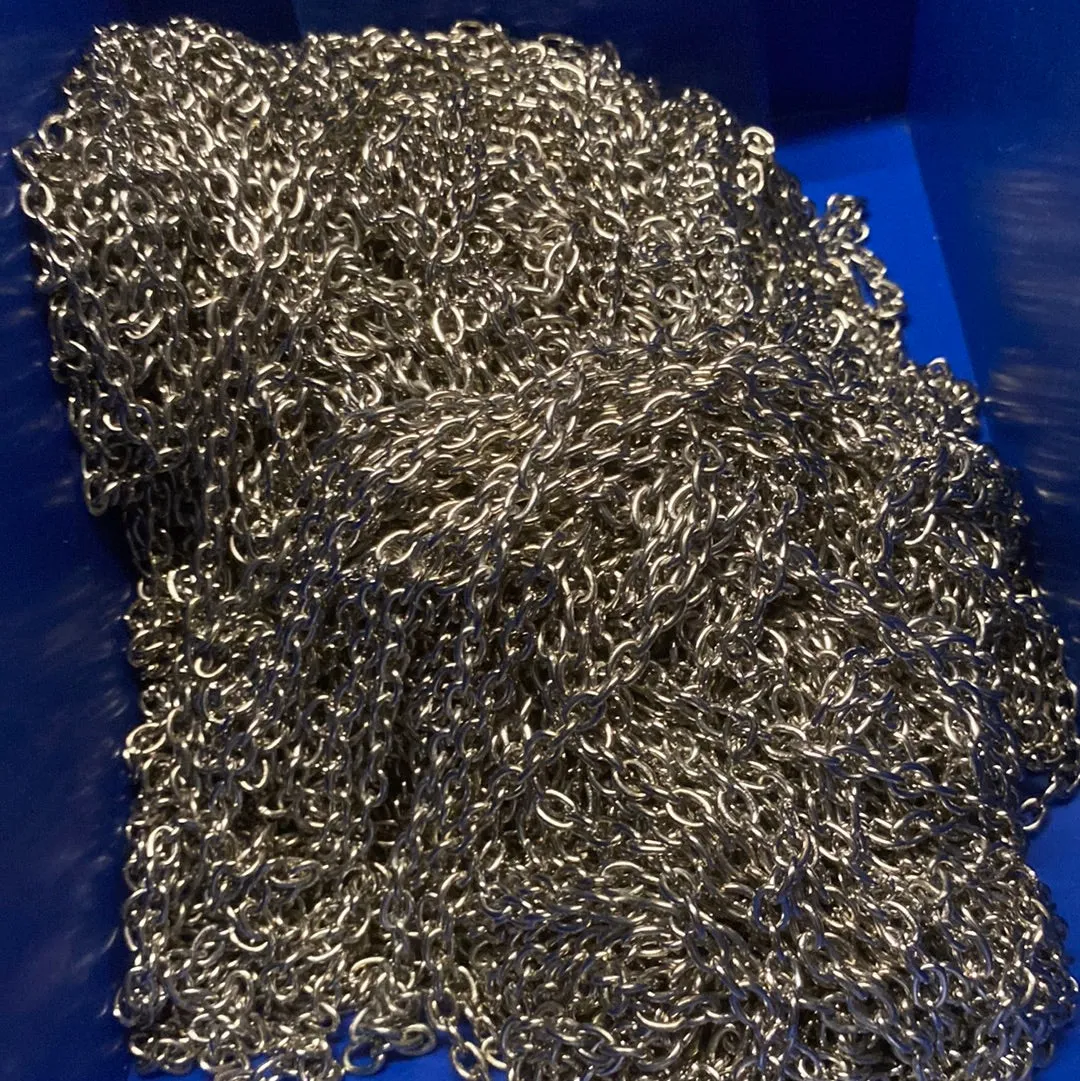 Leather House Silver ketting per meter nikkel