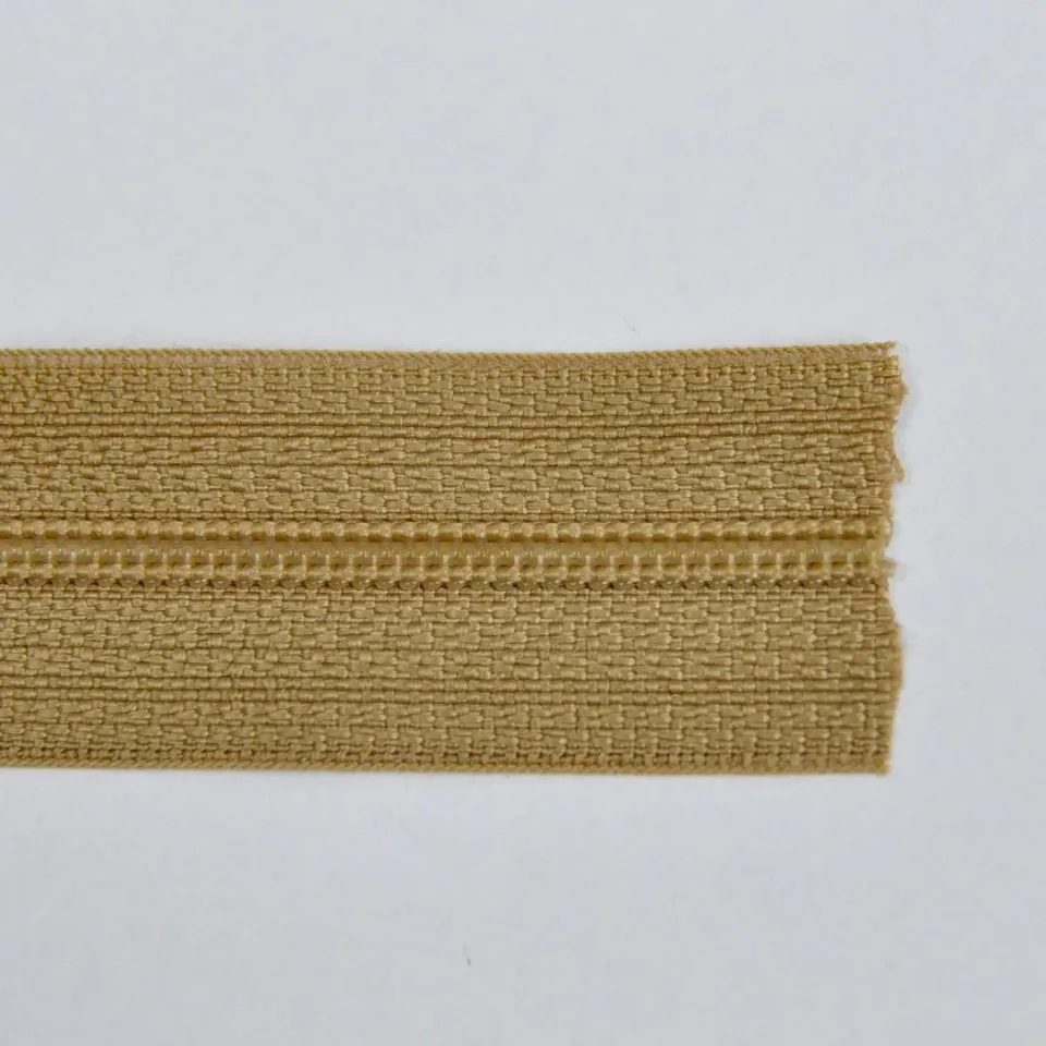 Leather House Rits nylon beige 4 mm per meter stevig