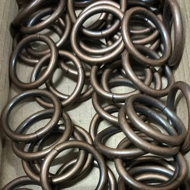Leather House Brown Patina ring 25mm vintage bruin