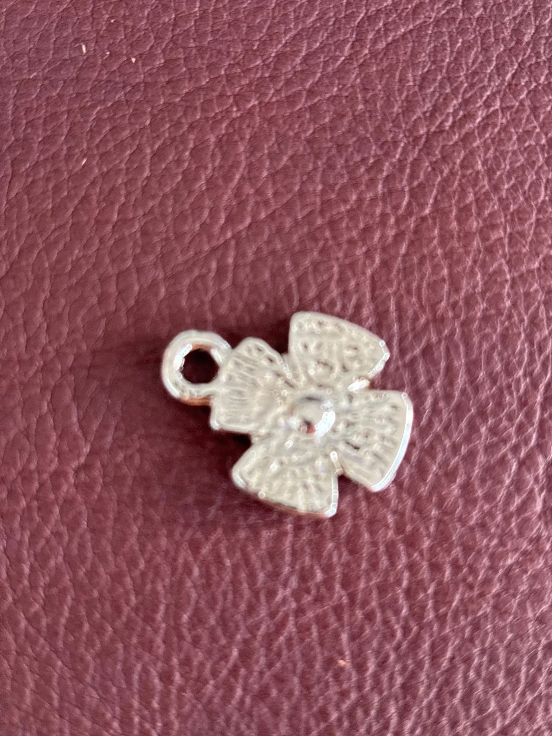 Leather House Silver Clover hanger klaver zilver geluk per stuk