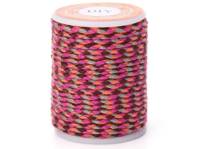 La Petite Epicerie katoenen koord 4m roze bordeaux goud