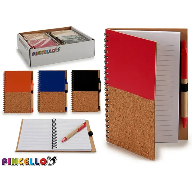 Astrid Brouwers notitieboek kurk 12,5x18 cm met pen