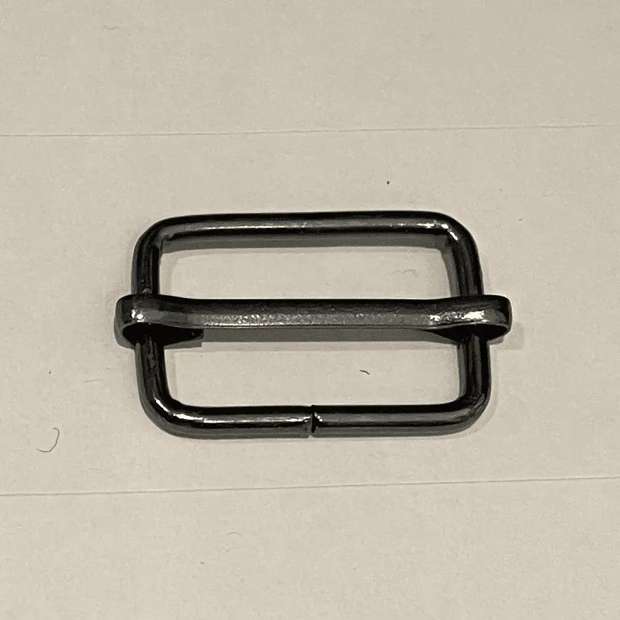 Leather House Slider schuiver 25 mm zwart per stuk metaal