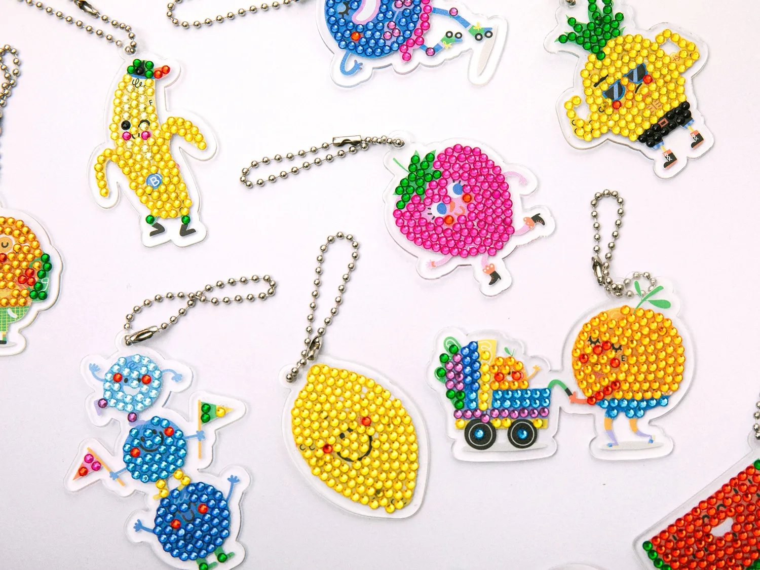 La Petite Epicerie Diamond Painting Kids sleutelhangers fruit 10 stuks
