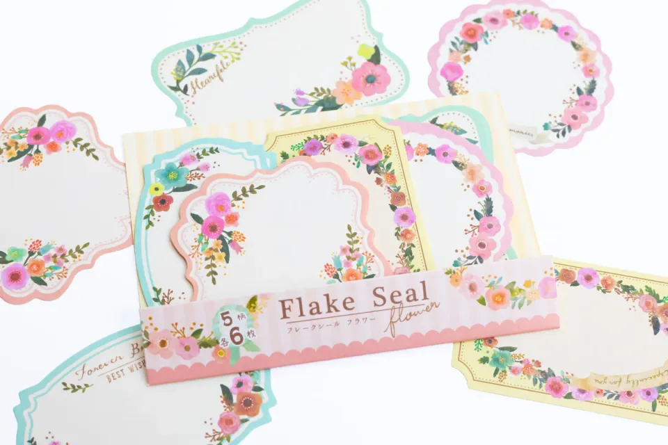 La Petite Epicerie Fleurs bleu-gris stickers 30 stuks papier