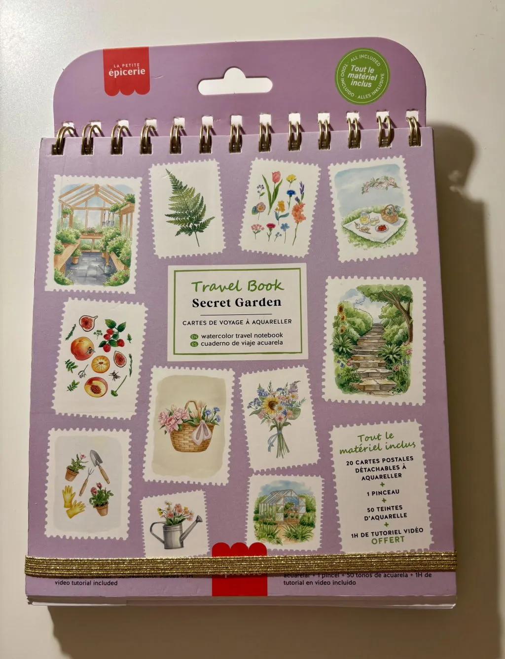 La Petite Epicerie Travel Book Secret Garden aquarelboek