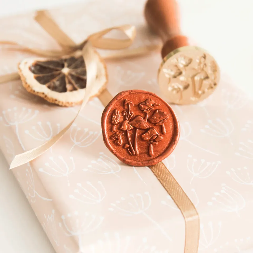 Jessy at Sea 3D Mushrooms waxzegel stempel 30 mm