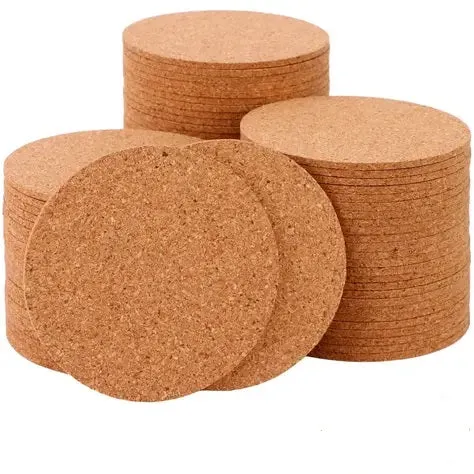 Bijounique Kurken onderzetters set rond 9 cm 5 stuks