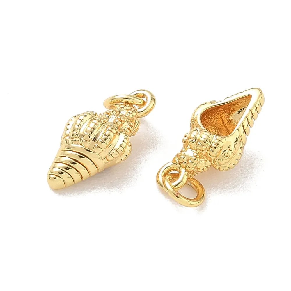 La Petite Epicerie Conque schelp bedel verguld 18K per stuk