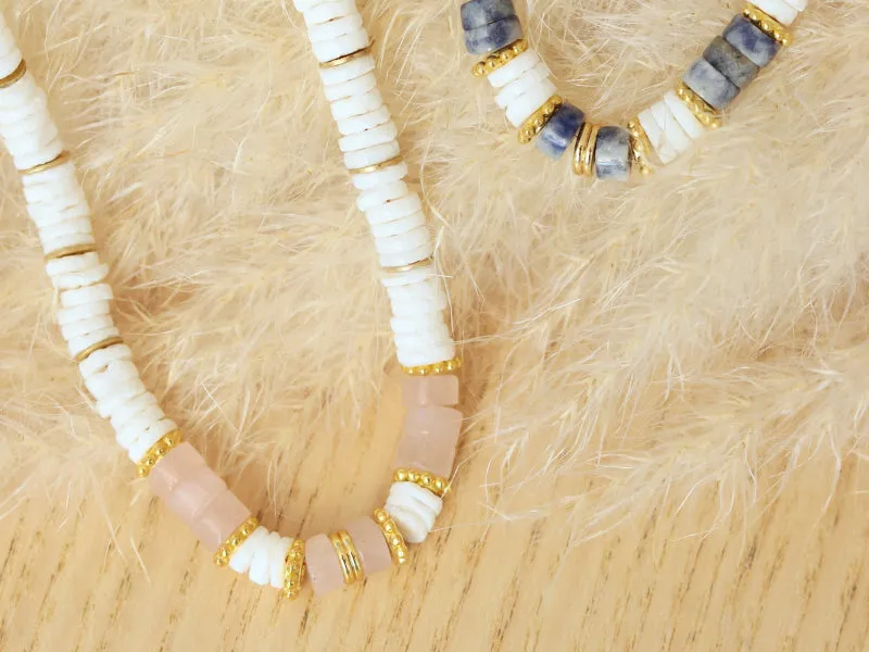 La Petite Epicerie DIY Bijouterie n11 ketting pakket heishi kwarts