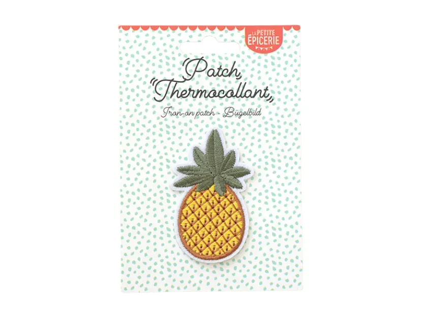 La Petite Epicerie strijkpatch ananas geborduurd kleding