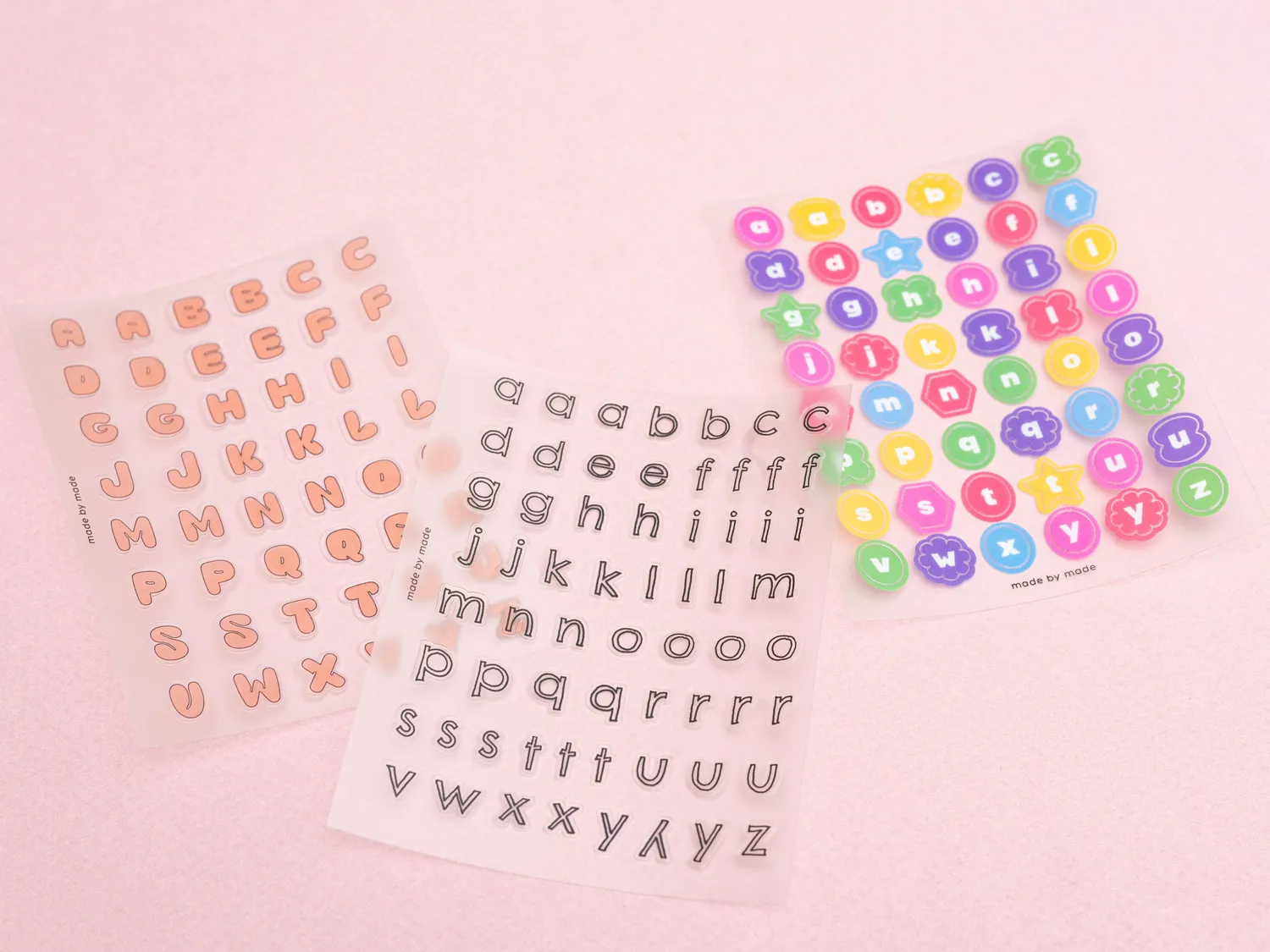 La Petite Epicerie Bubble Rose letterstickers roze