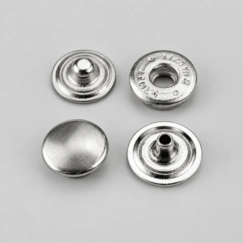 Leather House Silver Snap Button drukknoop 12mm 10 stuks nikkel