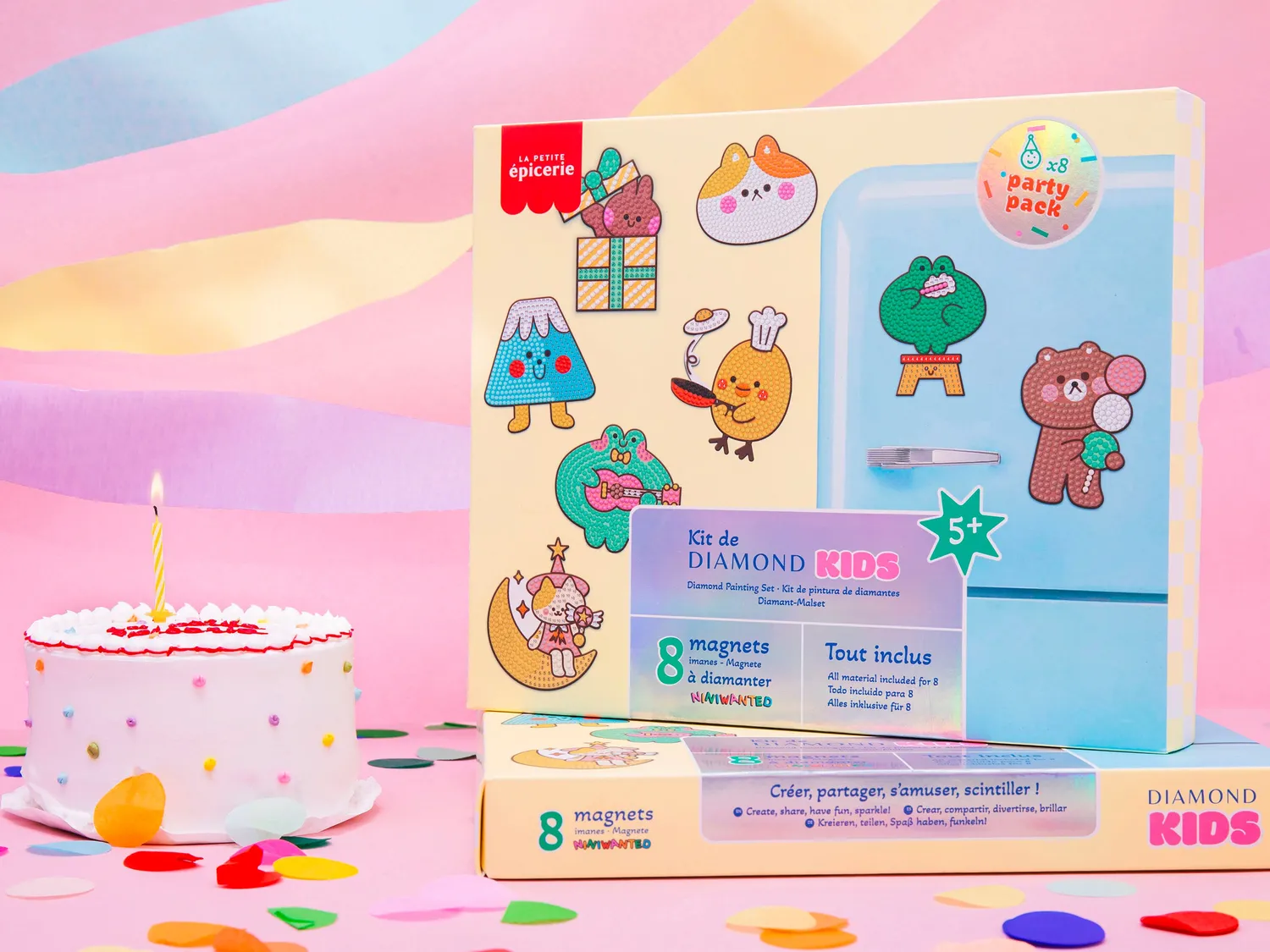Petit Diamond kids party pack magnets 8 stuks NiniWanted