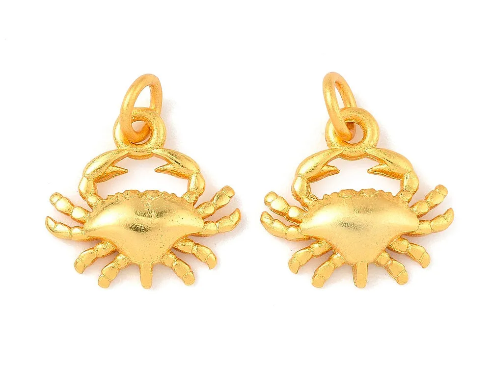 La Petite Epicerie krab bedel goud 10 mm per stuk