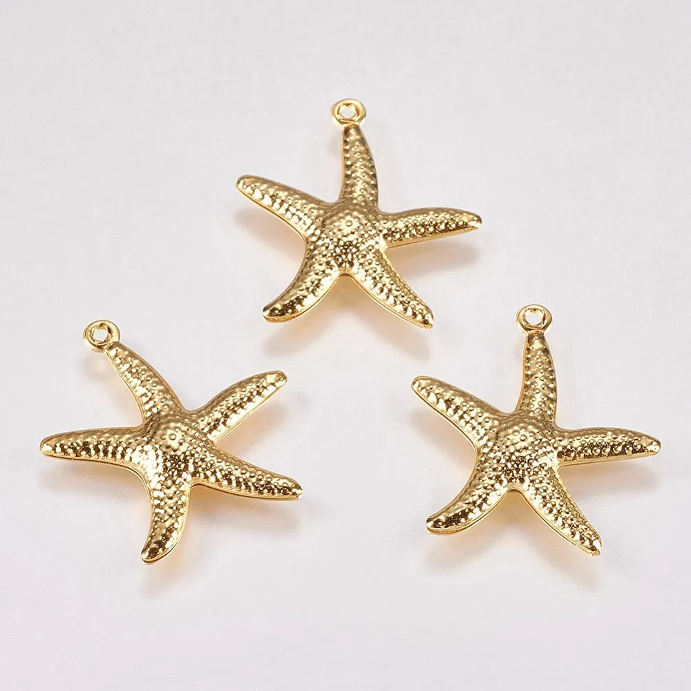 La Petite Epicerie bedel zeester goud 22 mm per stuk