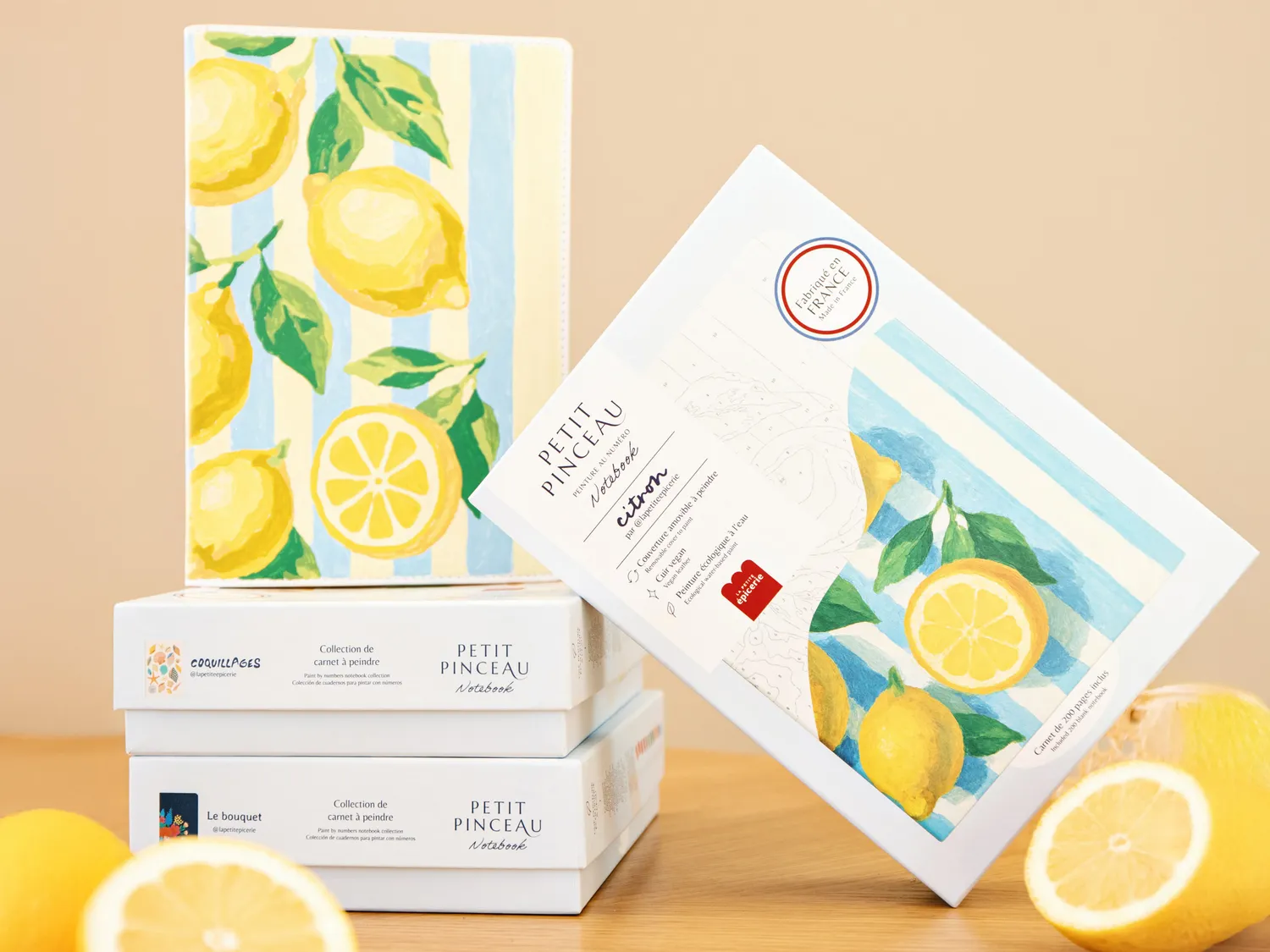 Petit Pinceau Citrons notebook schilderen op nummer A5