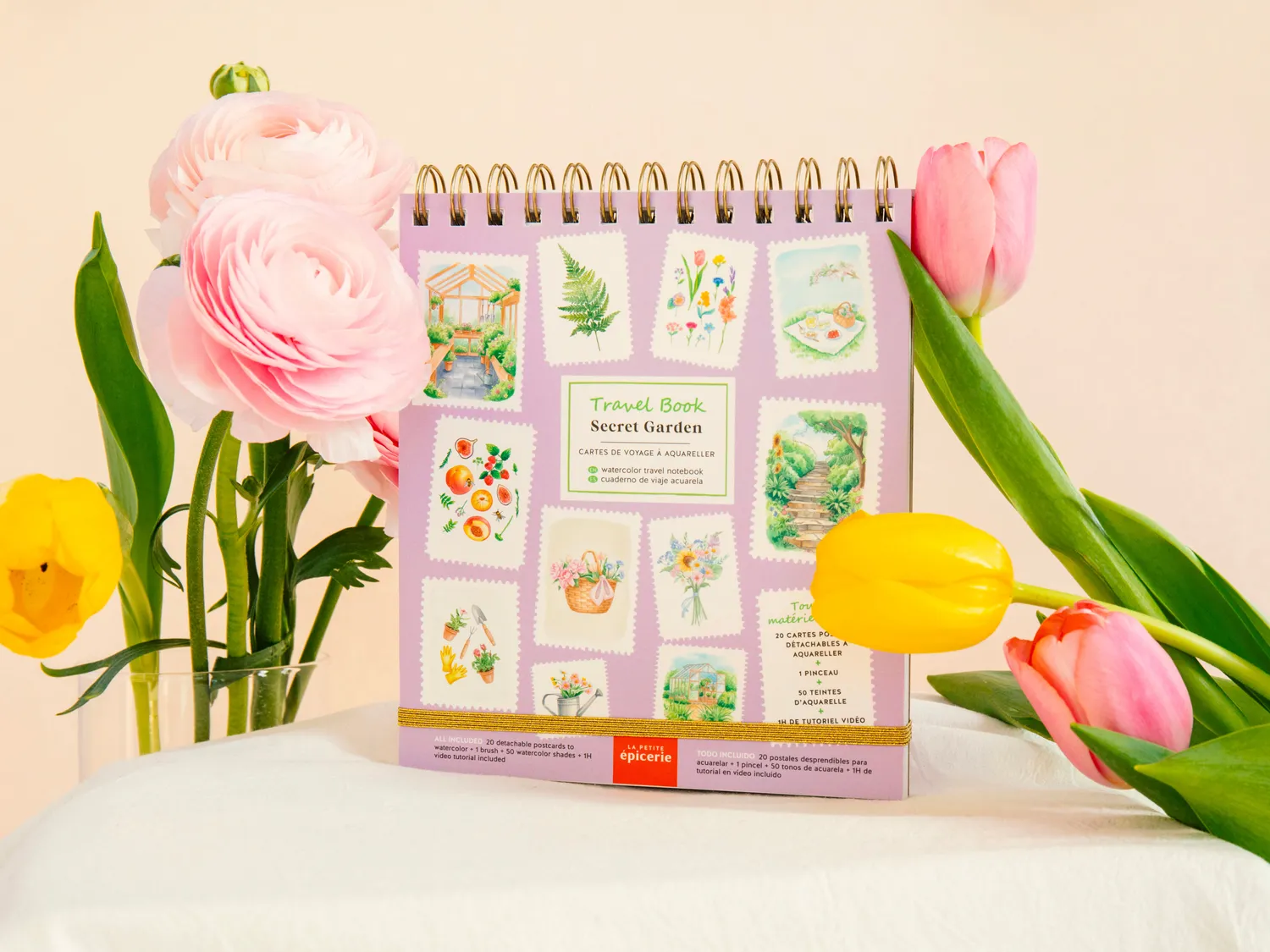 La Petite Epicerie Travel Book Secret Garden aquarelboek