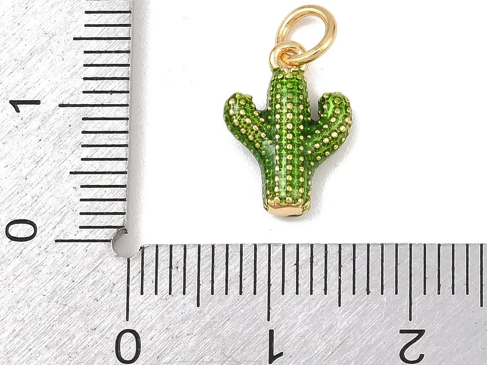 La Petite Epicerie Cactus bedel groen goud 12 mm messing
