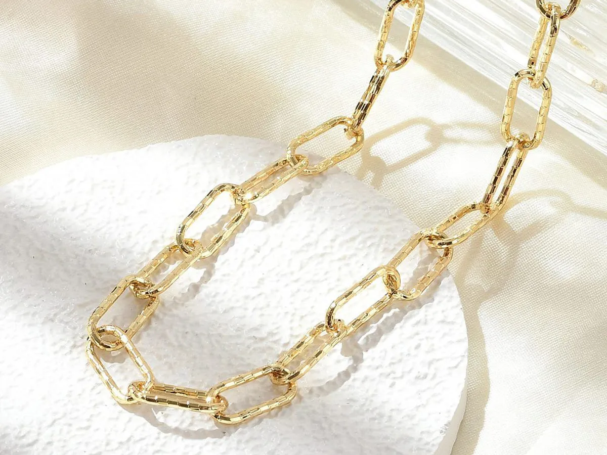 La Petite Epicerie Schakelketting verguld bewerkt 43,3 cm