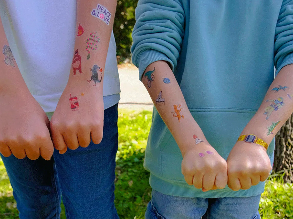 La Petite Epicerie Cute Animals plaktattoo neon 40 stuks