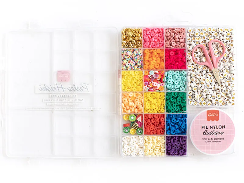 La Petite Epicerie Maxi Heishi POP kralenset 16 kleuren met letters
