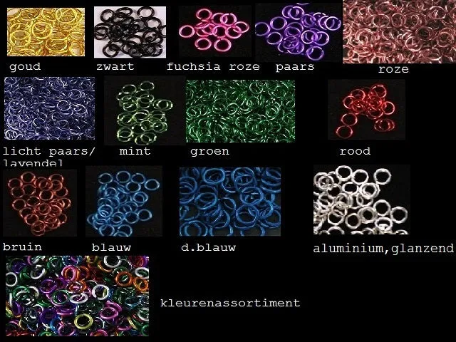 Bijounique Japanese Flower chainmaille armband pakket 1 stuk zwart