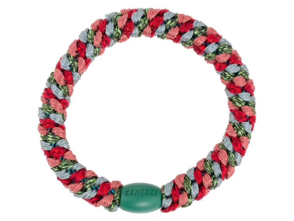 Kknekki haarelastiek Mix Vert Bordeaux Pailleté glitter