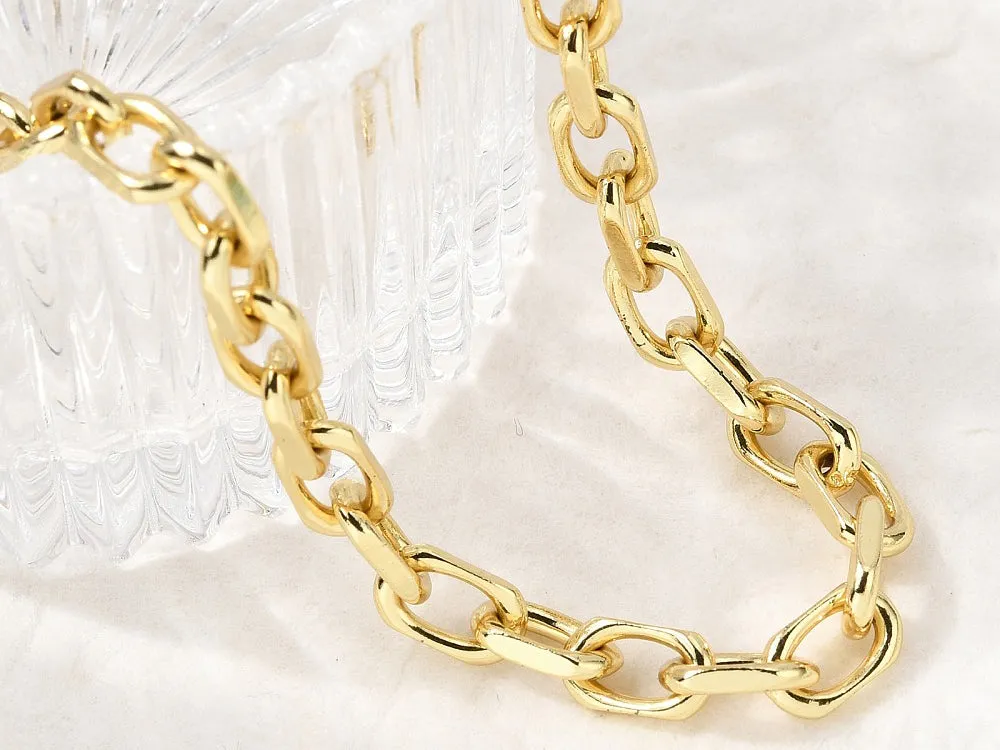 La Petite Epicerie chaine cable ketting goud 57,1 cm