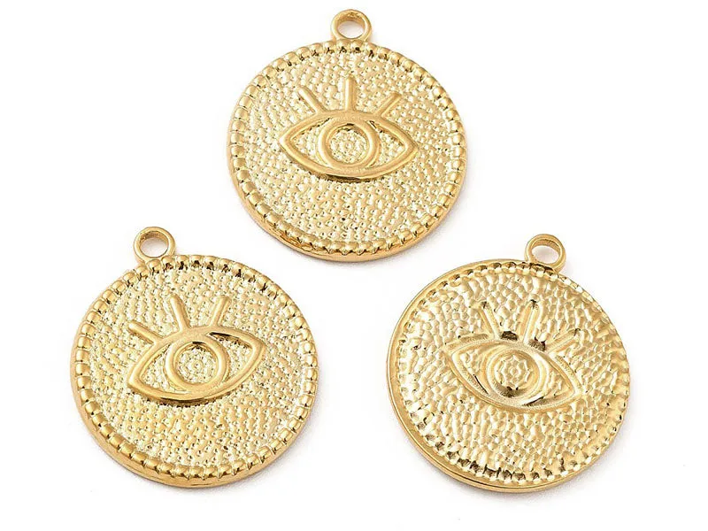 La Petite Epicerie hanger rond oog goud 22x19 mm