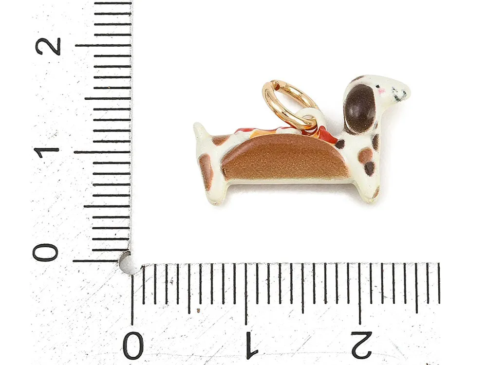 La Petite Epicerie Chien Hot Dog bedel goud-bruin 20 mm