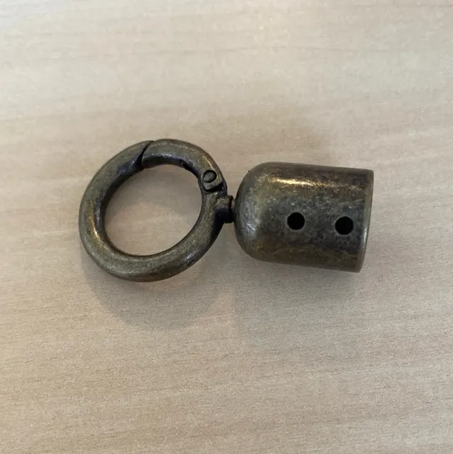Leather House kwastoog veerring brons 15 mm 2 stuks
