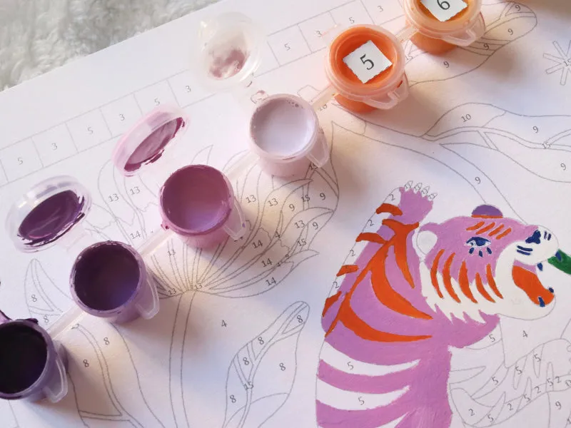 La Petite Epicerie Petit Pinceau Tigre Fleuri schilderen op nummer