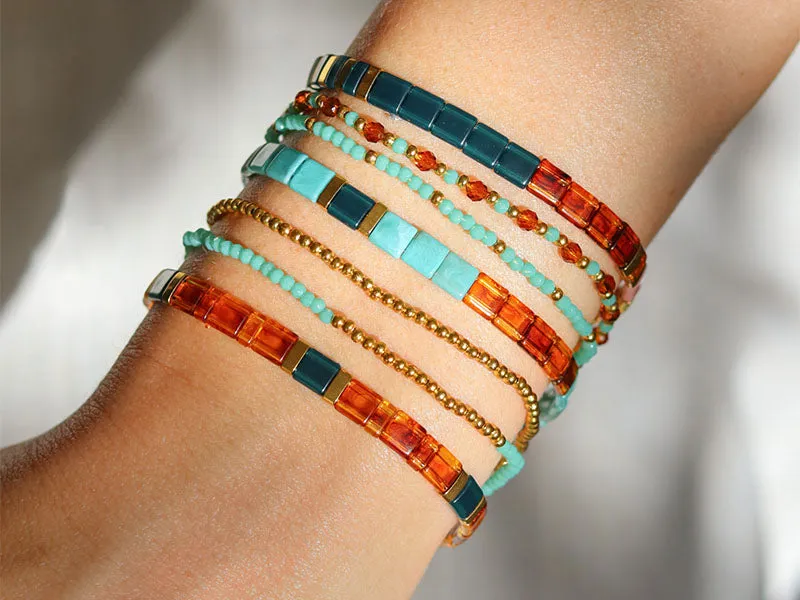 La Petite Epicerie Mon Set de Bracelets Perls armbandenkit doré 7 stuks