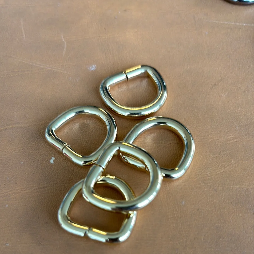 Leather House Silver 15 mm D-ring zilver per stuk