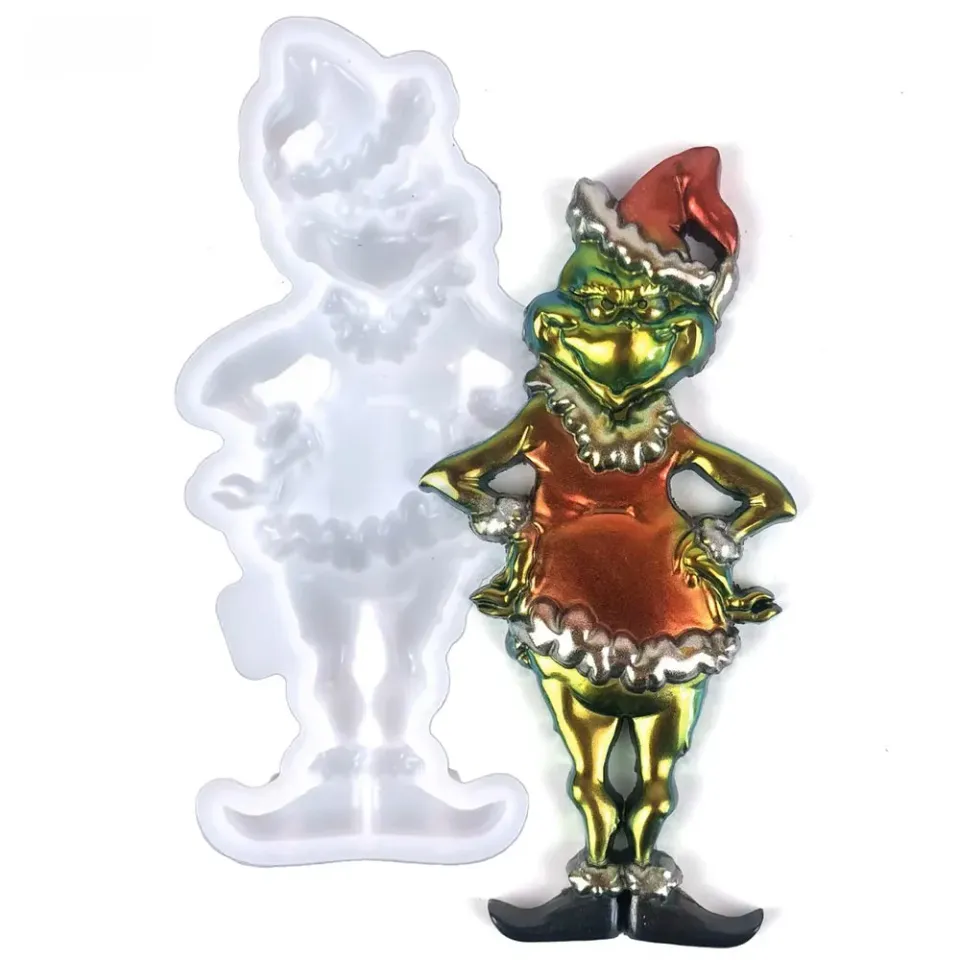 Bijounique X18 Grinch siliconen gietmal 15,3 cm