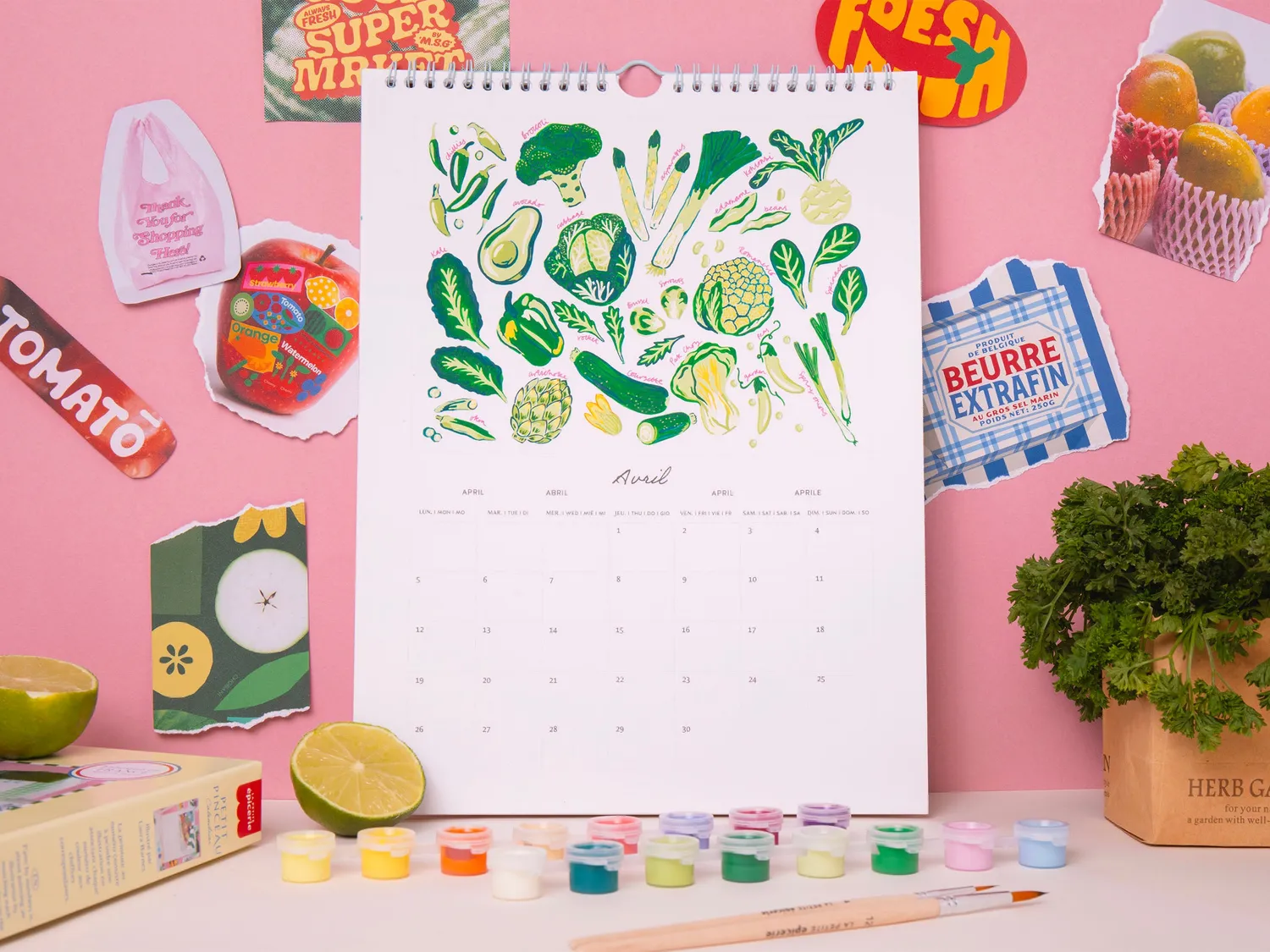 La Petite Epicerie Petit Pinceau 2027 schilderkalender fruit