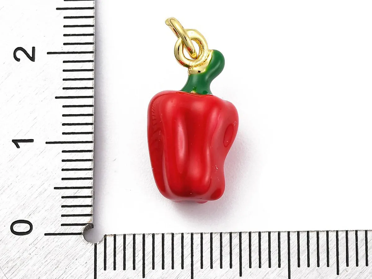 La Petite Epicerie Paprika bedel emaille goud per stuk