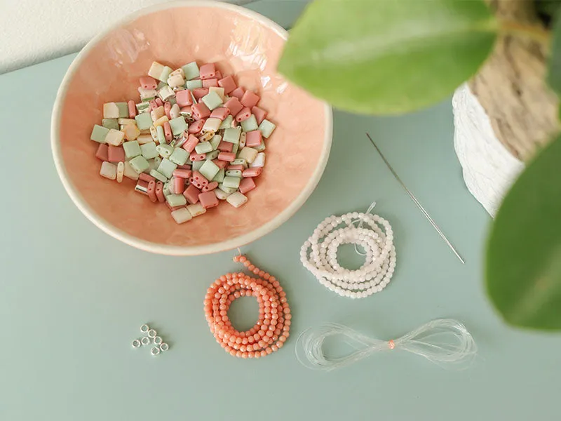 La Petite Epicerie Mon Set de Bracelets Perlés armbandenset zilver