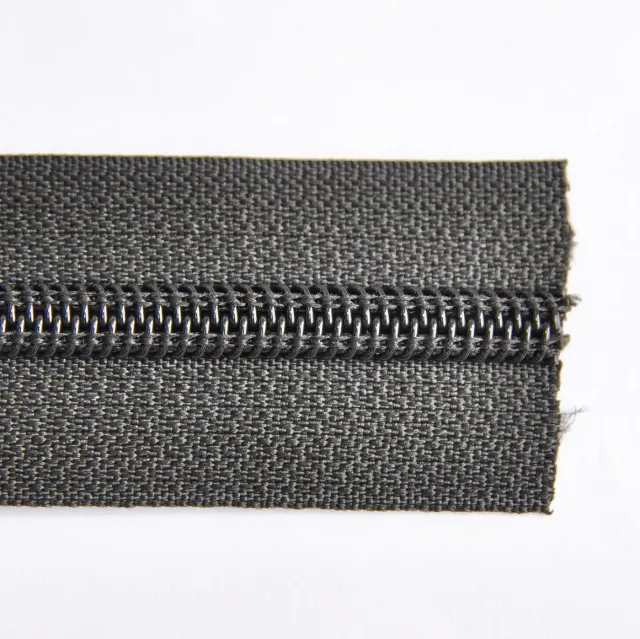 Leather House Rits nylon zwart 6mm per meter soepel