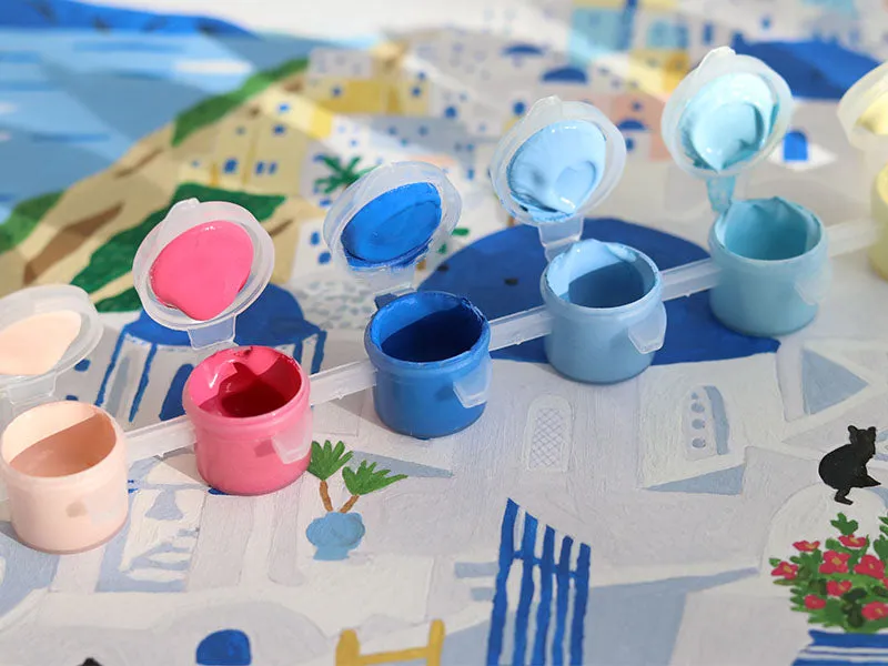 La Petite Epicerie Petit Pinceau Santorini schilderen op nummer