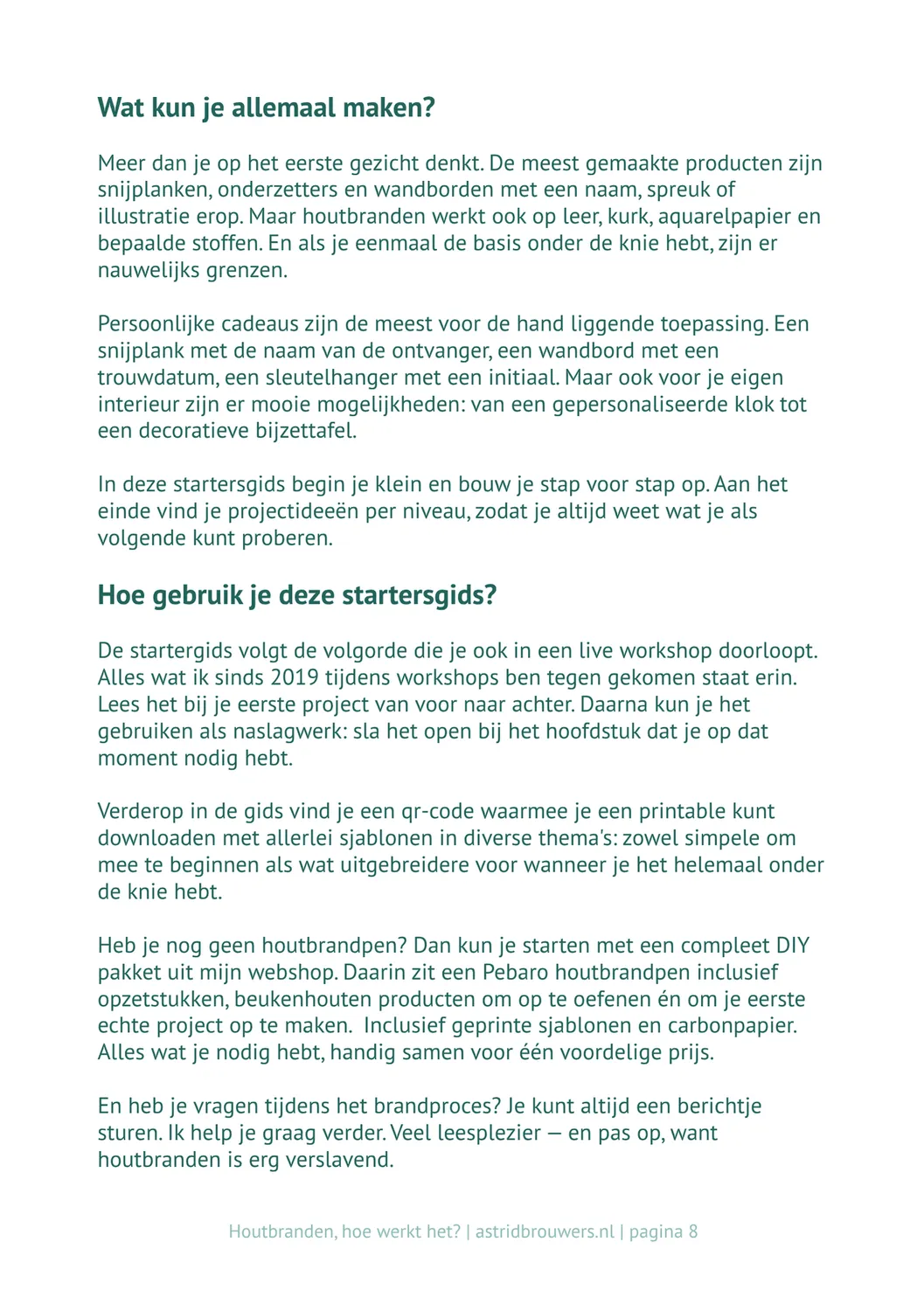Astrid Brouwers startersgids houtbranden boek met sjablonen