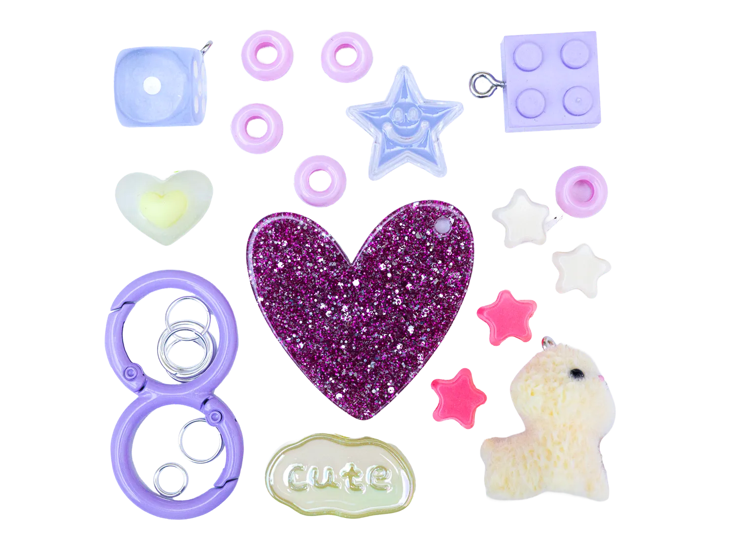 La Petite Epicerie Mini Kit Bag Charm Puppy Pocket tassenhanger set