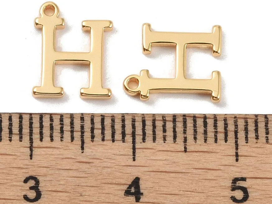 La Petite Epicerie letter H bedel goud per stuk messing