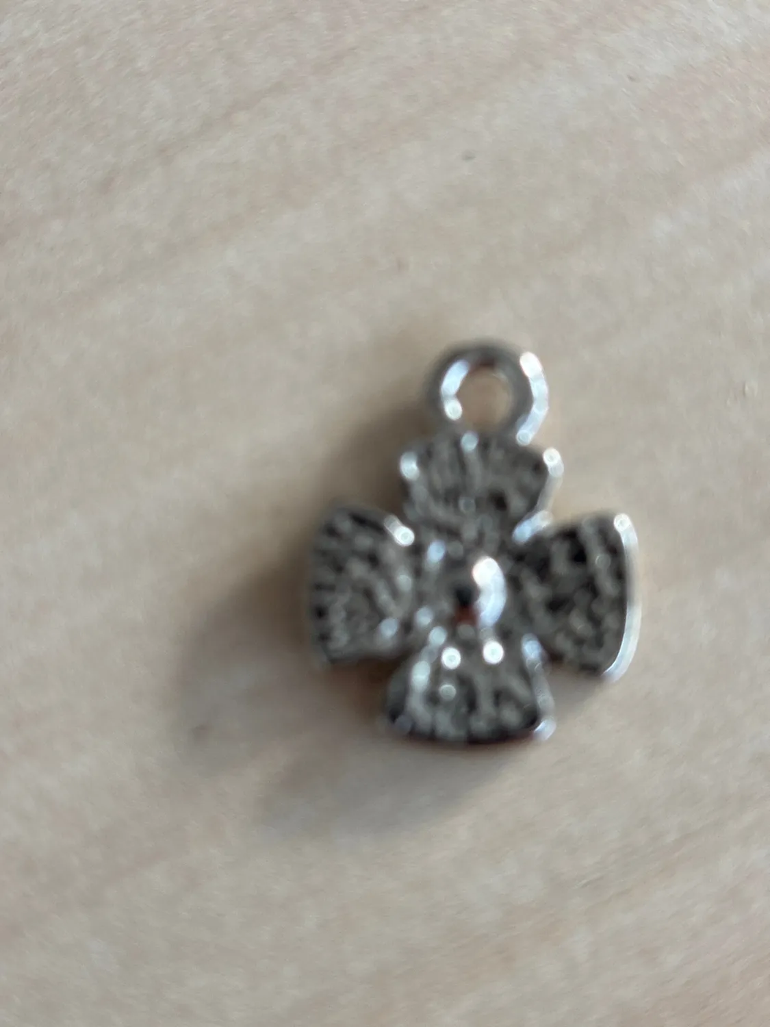 Leather House Silver Clover hanger klaver zilver geluk per stuk