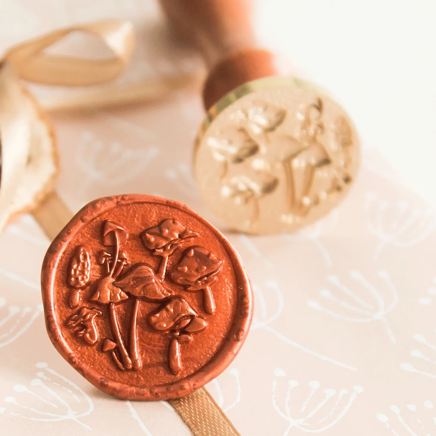 Jessy at Sea 3D Mushrooms waxzegel stempel 30 mm